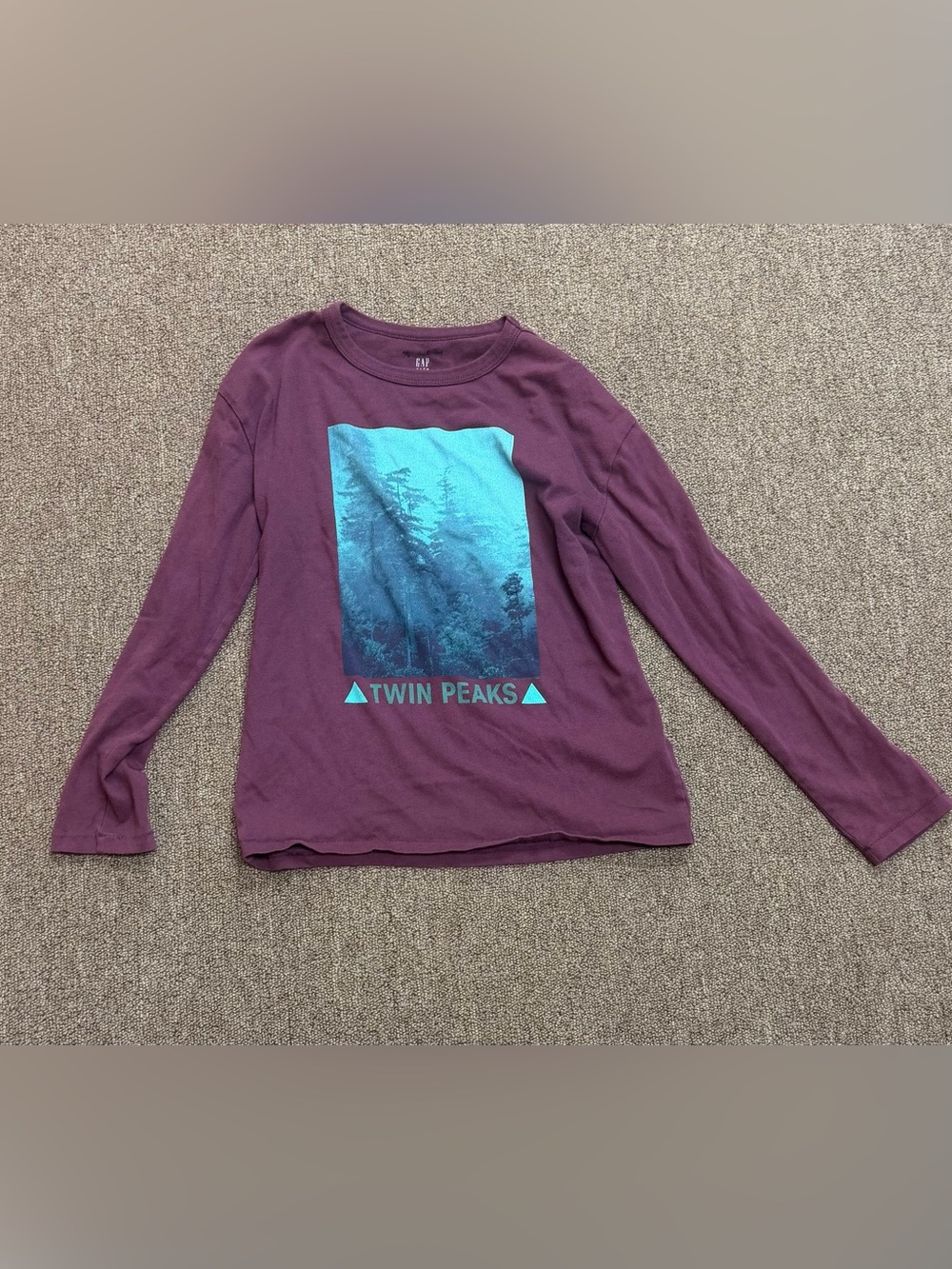Gap Teen - vintage Twin Peaks purple long sleeve t-shirt - Size 10